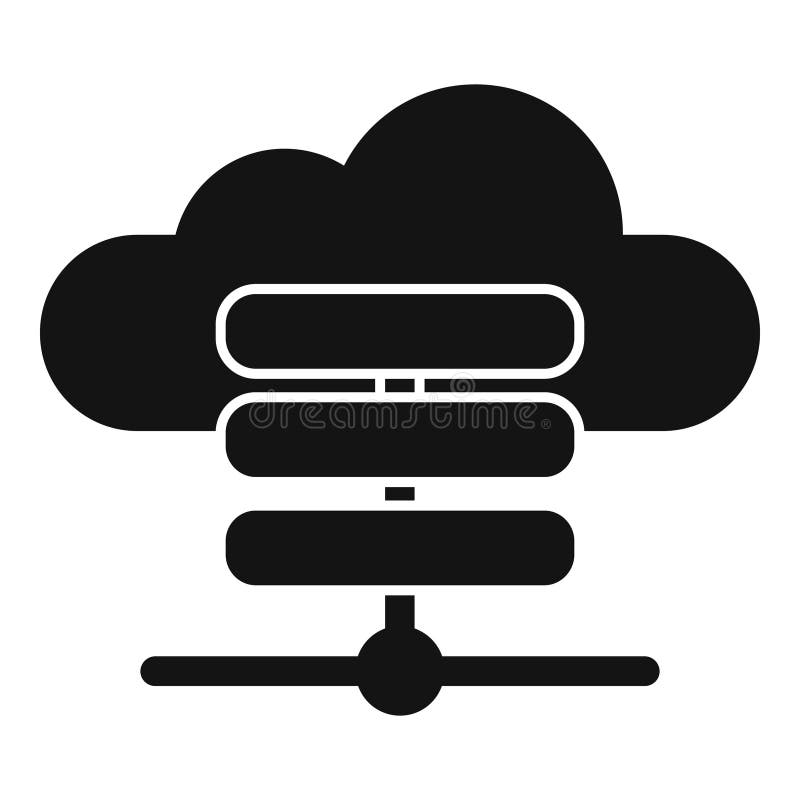 Data server cloud icon simple vector. File storage stock illustration