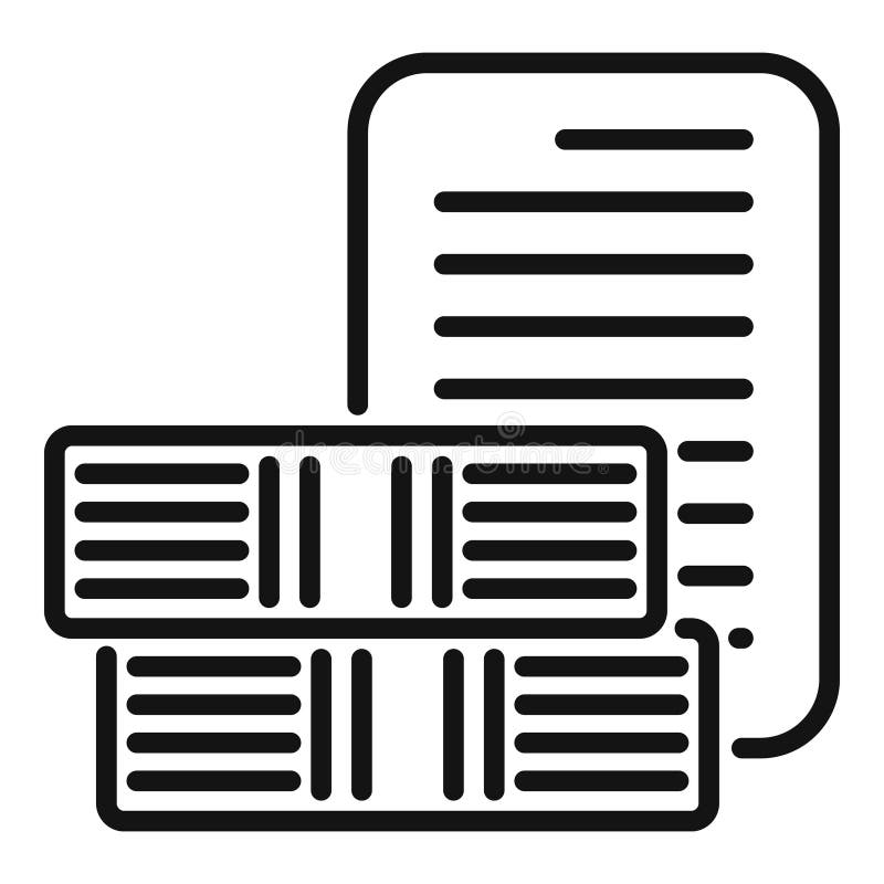 Data server icon showing storing information in database royalty free illustration