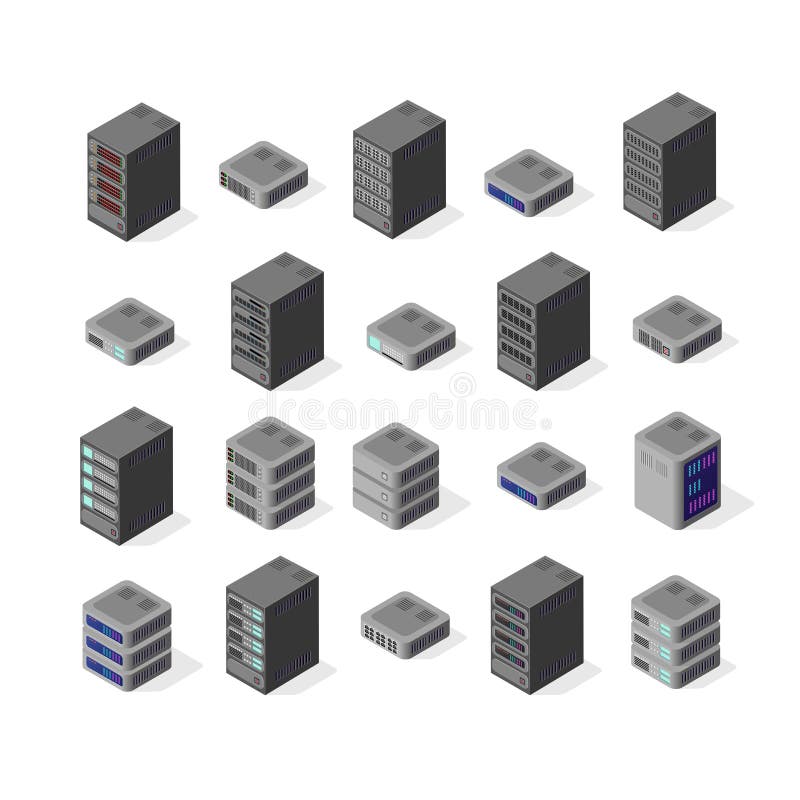 Data server network royalty free illustration