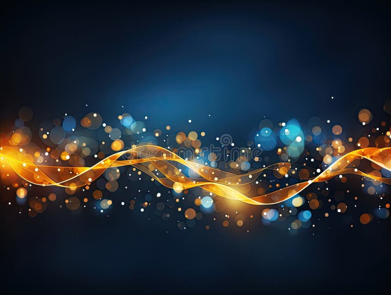 Data space. A series of virtual waves. Composition of horizontal sine waves and light particles for data transmission projects royalty free illustration