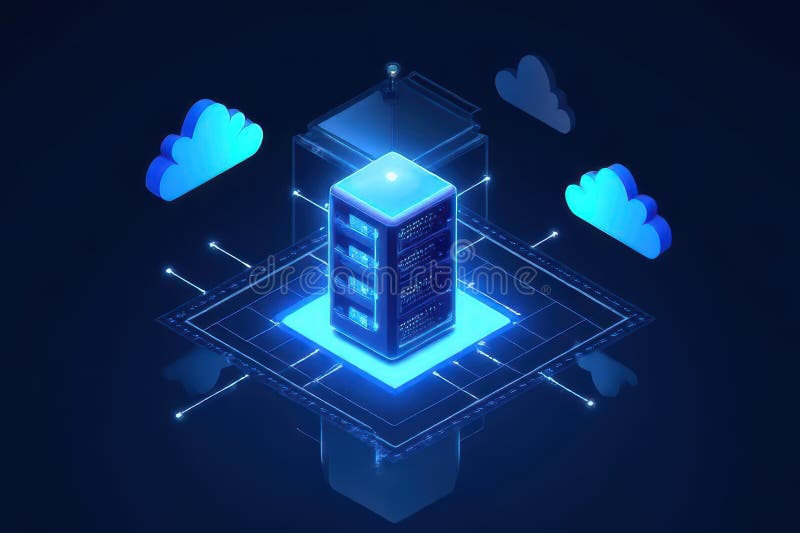 Data Storage and Cache Optimization in Memcached Hosting stock illustration