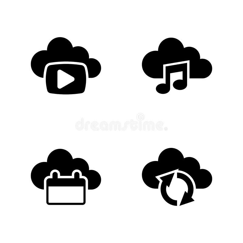 Data synchronisation. Simple Related Vector Icons stock illustration Data synchronisation. Simple Related Vector Icons stock illustration