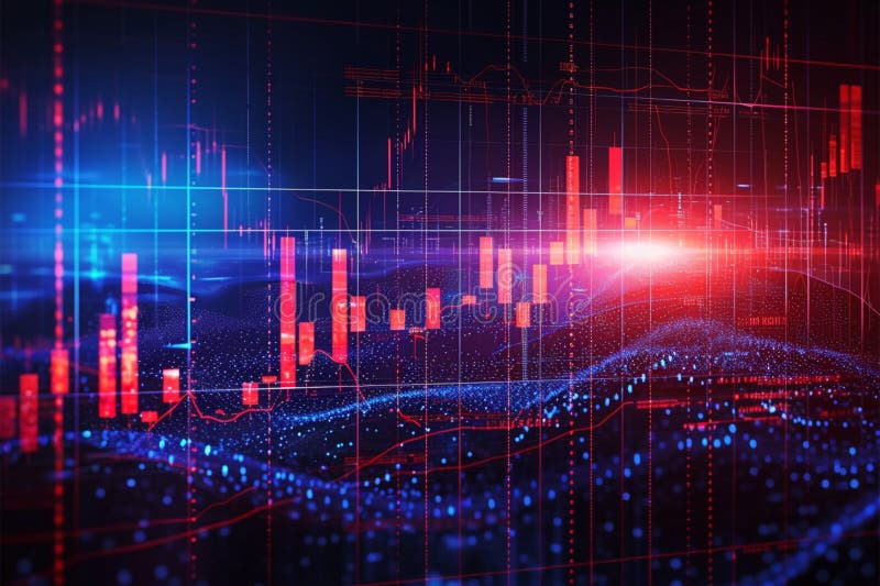 Sinergia datelor o fuziune a elementelor abstracte, inclusiv diagrama bursieră și graficul bară stock illustration