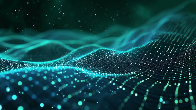 Data technology abstract futuristic illustration. Low poly shape with connecting dots and lines on dark background vector illustration