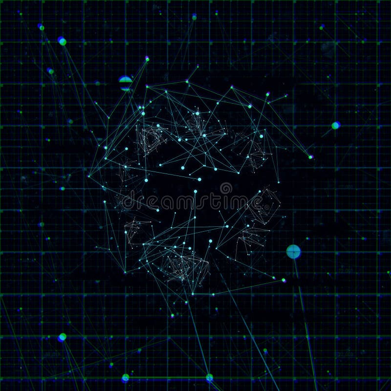 Data technology background. Abstract background. Connecting dots and lines vector illustration