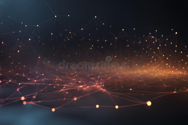 Data technology background. Abstract background. Connecting dots and lines on dark background. 3D rendering royalty free illustration