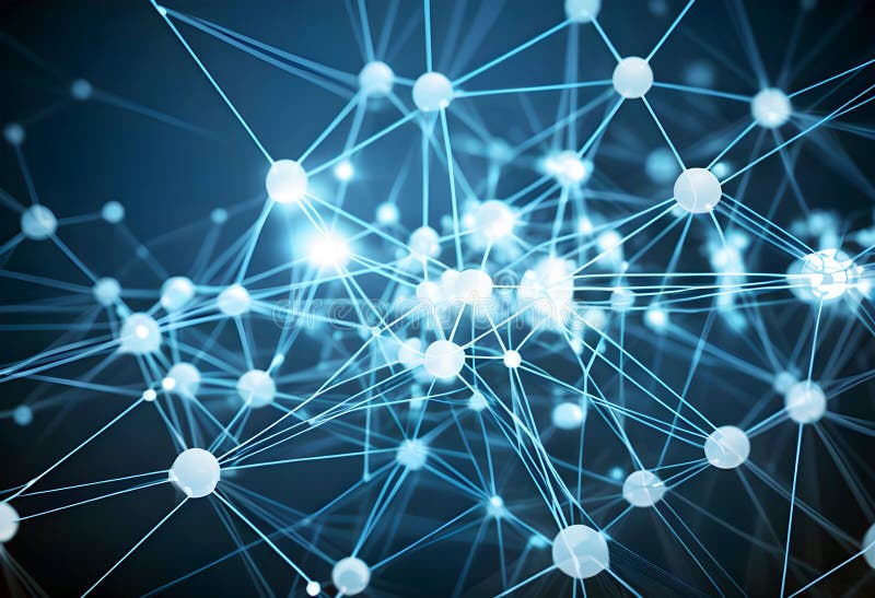Data technology background. Abstract background. Connecting dots and lines on dark background. 3D rendering. 4k royalty free illustration