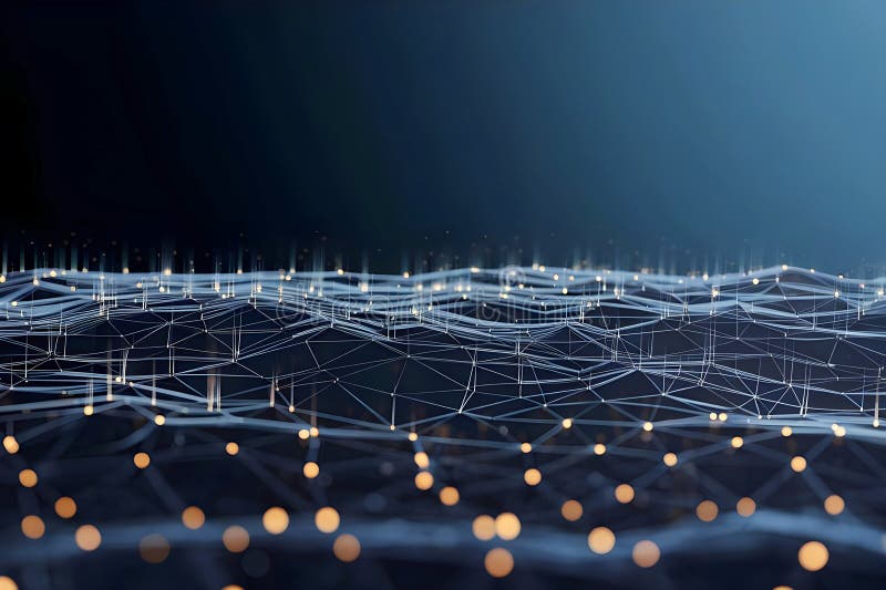 Data technology background. Abstract background. Connecting dots and lines on dark background. 3D rendering. 4k royalty free illustration
