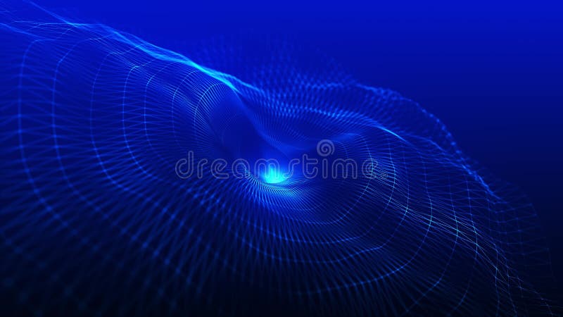 Data technology illustration. Abstract background with a dynamic wave. Digital technology background. Dynamic wave of royalty free illustration