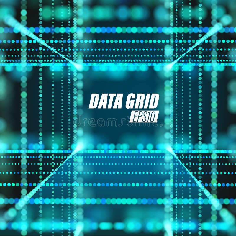 Data transfer stream. Cyberspace technology background. Lattice structure vector illustration