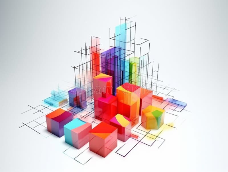 Data visualization charts diagrams, vibrantly illustration with white background royalty free illustration