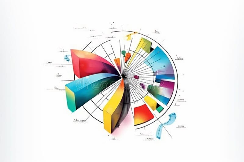 Data visualization charts diagrams, vibrantly illustration with white background royalty free illustration
