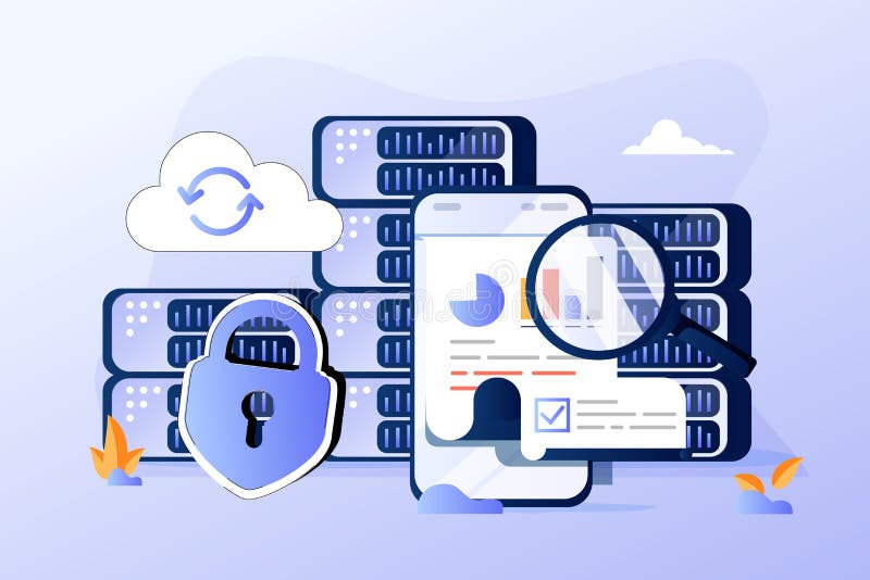 Data Visualization Concept, Big Data, Vector Illustration. Machine ...