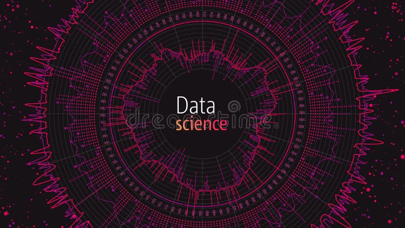 Data visualization concept. Infographics design. Analytics concept background. Beauty of data. Advanced analytics vector illustration