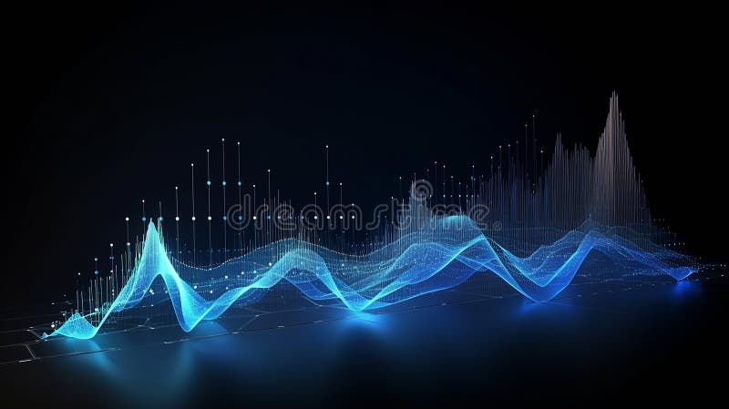 Data Visualization: Digital Graph with Textual Elements royalty free stock image