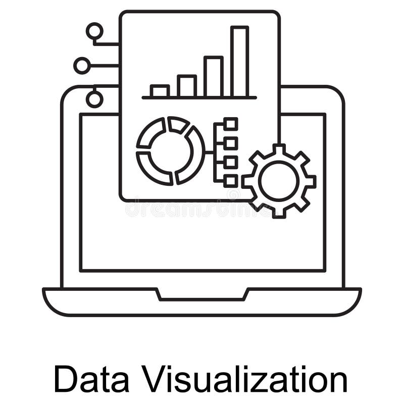 Data Visualization Icon. Vector Design stock illustration