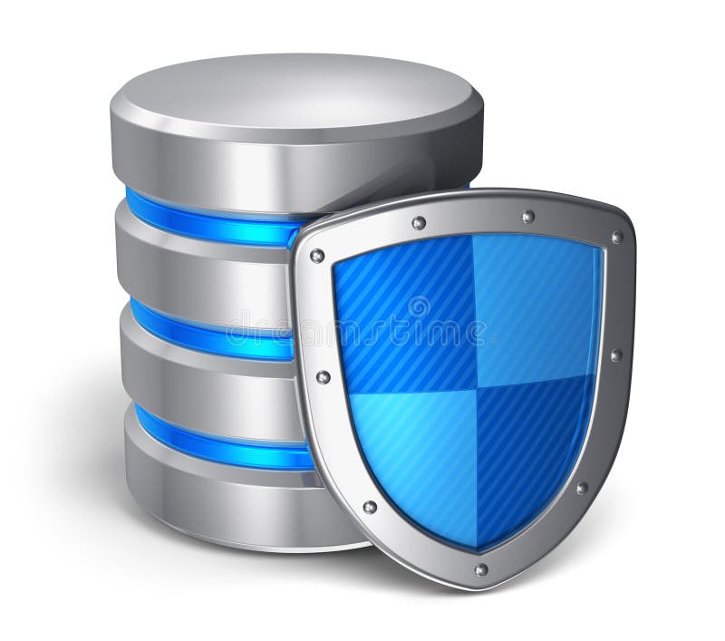 Database and computer data security concept vector illustration Database and computer data security concept vector illustration