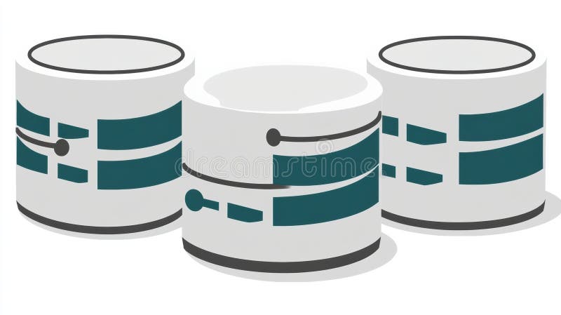 Database Cylinders stock illustration