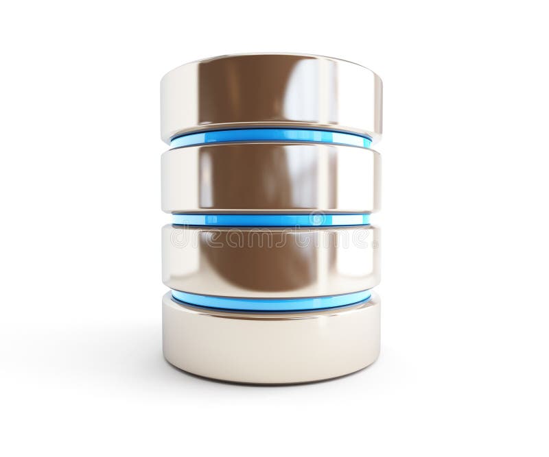 Database icon 3d on a white background vector illustration