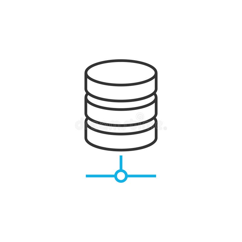 Database Line Vector Icons And Signs Db Storage Files Tables