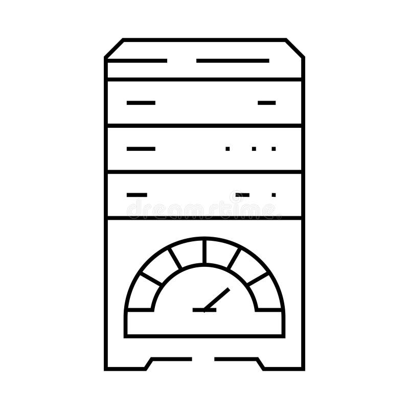 Database performance line icon vector illustration stock illustration