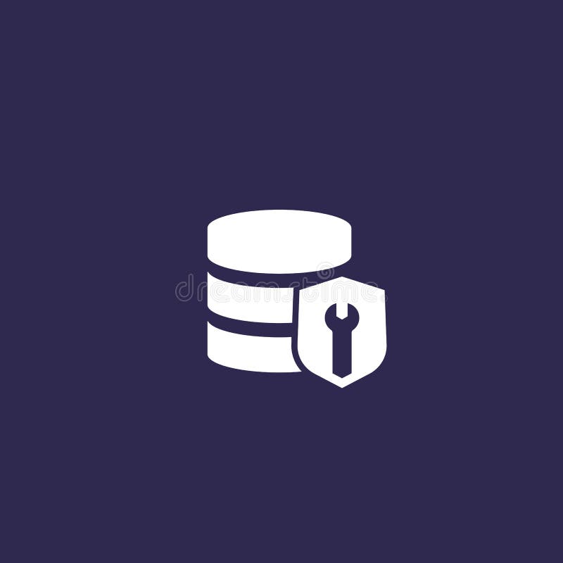 Database security configuration icon vector illustration