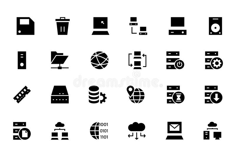 Database and Server Colored Vector Icons 2 vector illustration Database and Server Colored Vector Icons 2 vector illustration