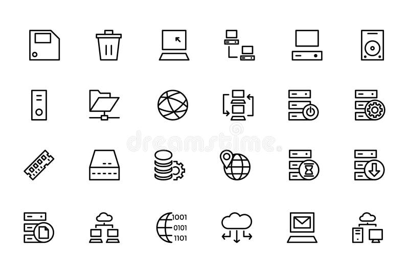 Database and Server Colored Vector Icons 2 royalty free illustration Database and Server Colored Vector Icons 2 royalty free illustration