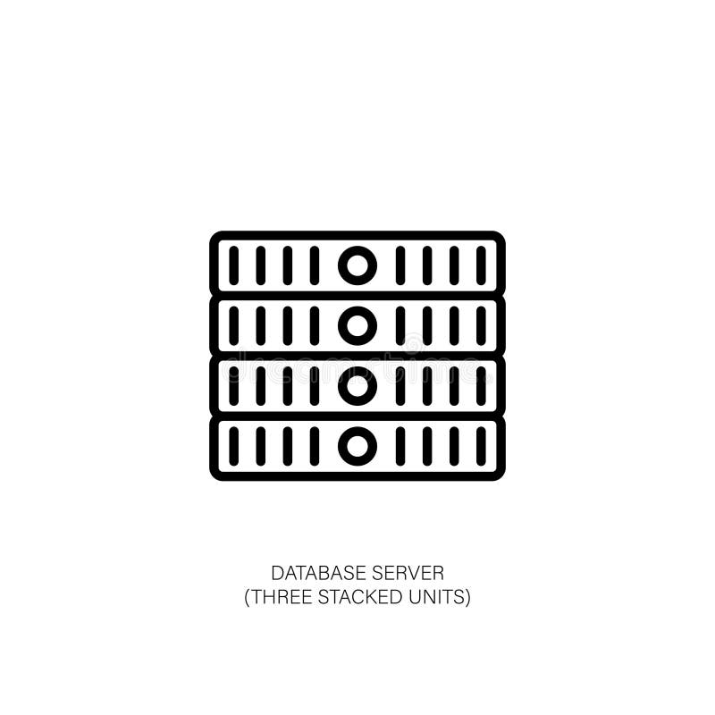 Database Server Icon - Stacked Rack Units royalty free illustration