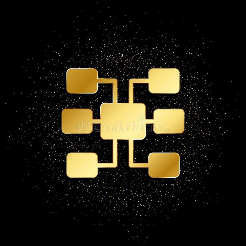 Database, server, sitemap gold icon stock illustration Database, server, sitemap gold icon stock illustration
