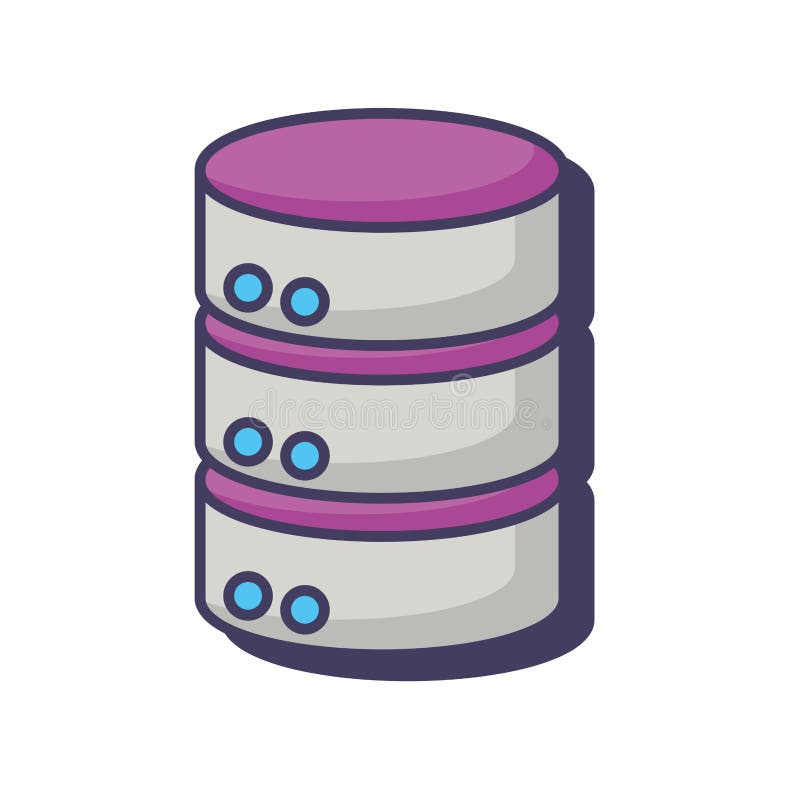 Database server storage center data information royalty free illustration