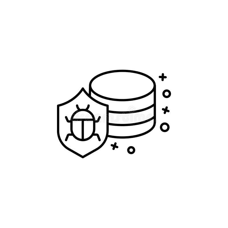 Database servers hacker virus icon. Element of cyber security icon royalty free illustration Database servers hacker virus icon. Element of cyber security icon royalty free illustration