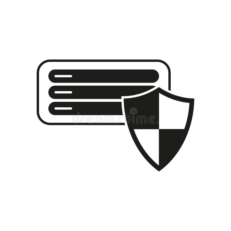 Pictogramă scut bază de date. ilustrare vectorială. eps 10. stock illustration