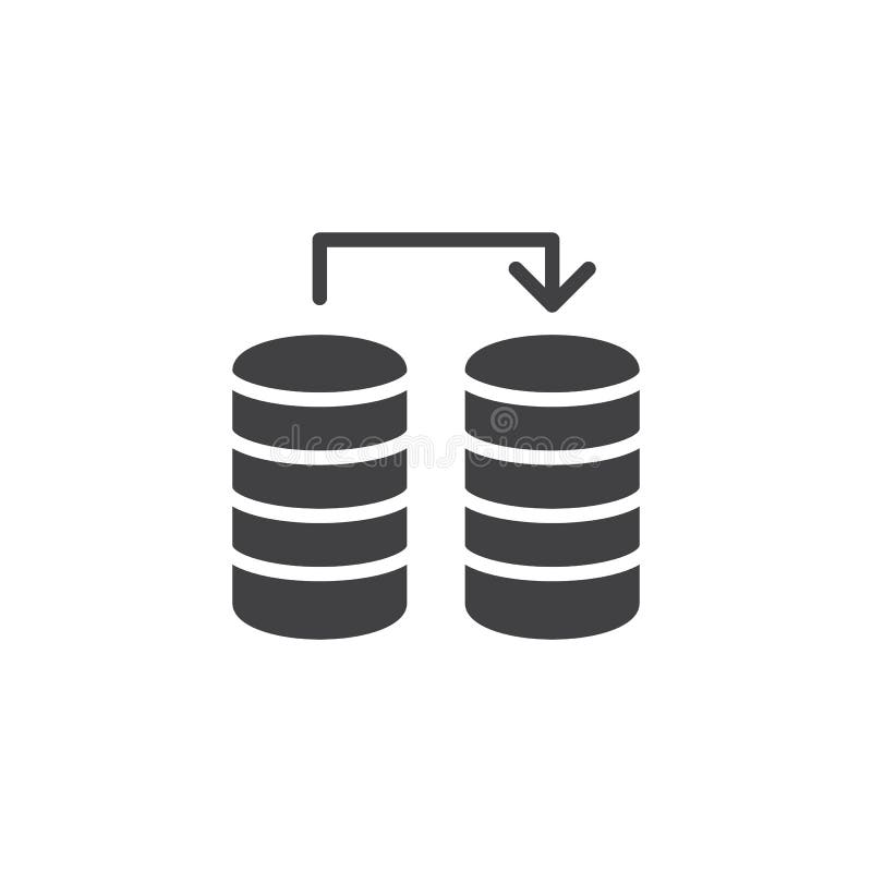 Database transfer files icon vector vector illustration