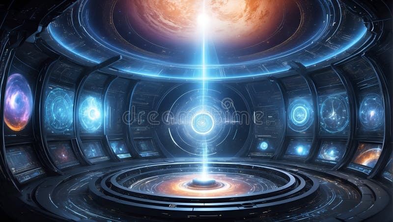 DataEclipse Nexus: QuantumQuotient\'s Revelation. AI generate stock illustration