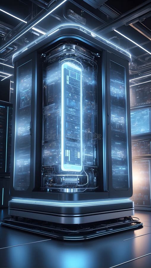 Dataeclipse odyssey : quantumquoziente scomposto. generazione di aiuti royalty illustrazione gratis