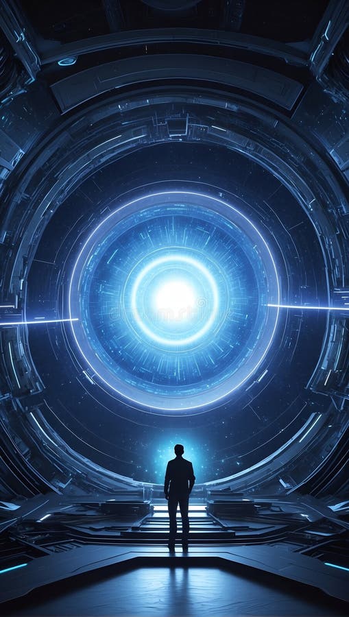 Dataeclipse odyssey rilasciato : domani viaggio quantumquoziente. generazione di aiuti illustrazione vettoriale