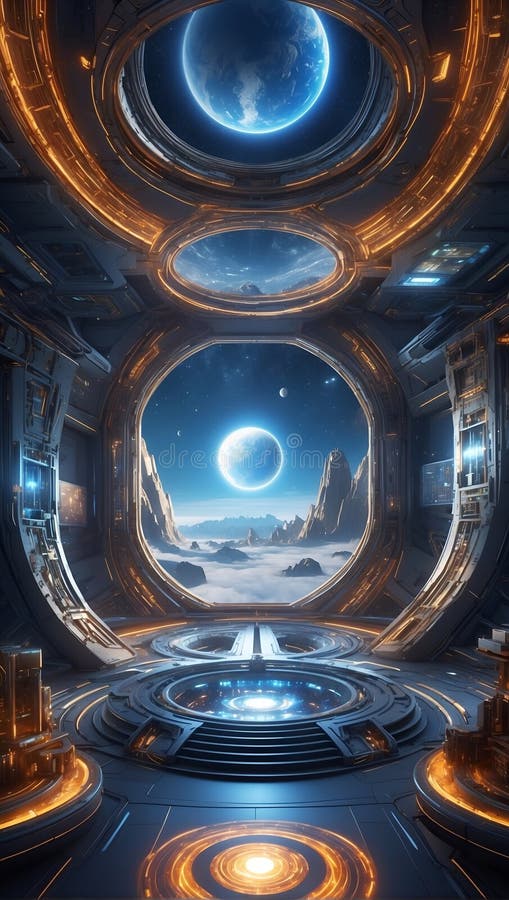 DataEclipse Unleashed: QuantumQuotient\'s Tomorrow Revelation. AI generate stock illustration