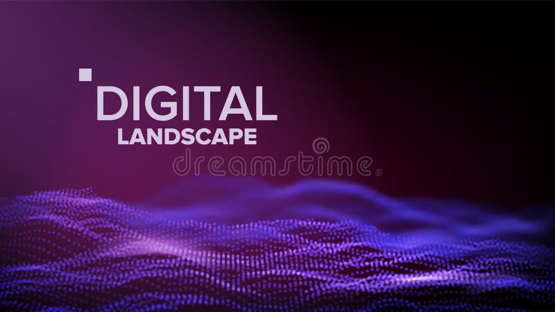 Datalandskapvektor Energiutrymme Topografikod Samlingsdesign Datateknologi Vågberg illustration 3d royaltyfri illustrationer Datalandskapvektor Energiutrymme Topografikod Samlingsdesign Datateknologi Vågberg illustration 3d royaltyfri illustrationer