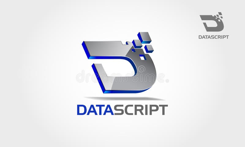  DataScript  3D Vector Logo stock vector Illustration of 