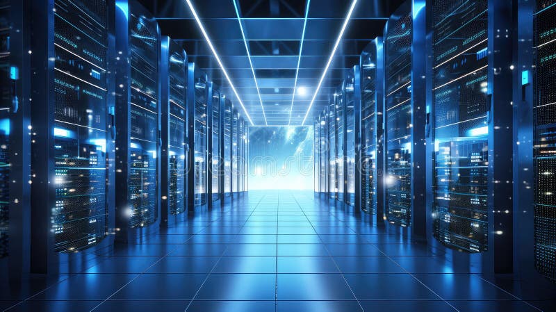 Dataserverteknik stock illustrationer