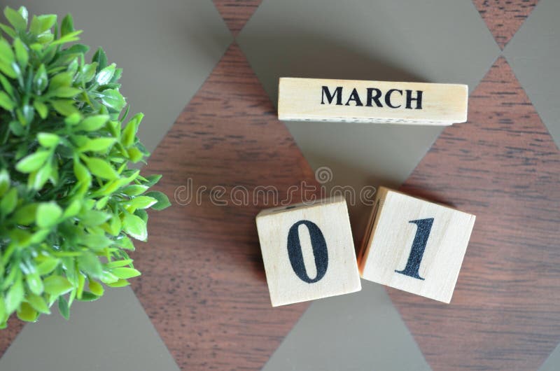Date of March with Leaf on Diamond. Stock Image Image of leaf