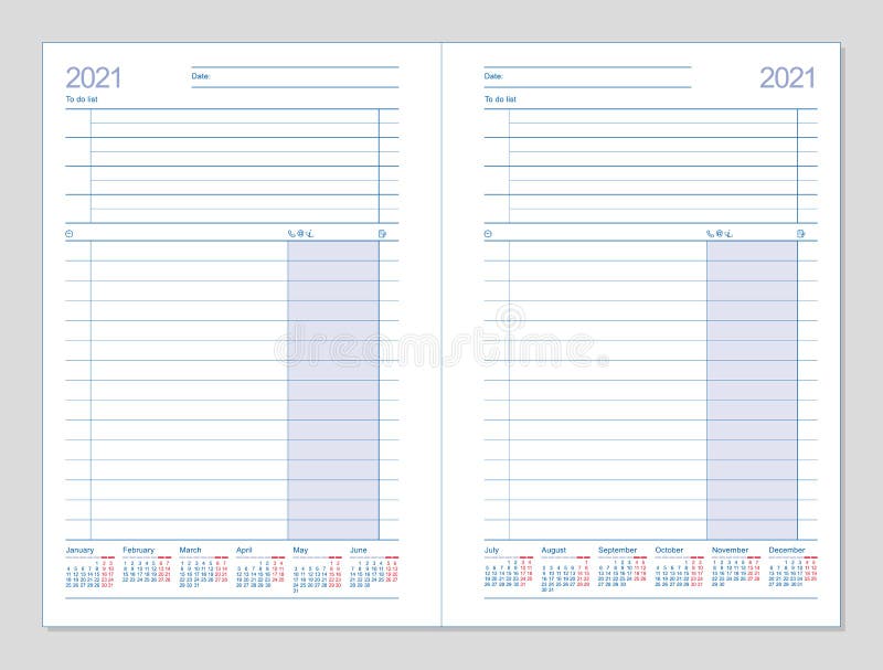 Datebook 2021 Diary 2021 Daily Planner 2021 Stock Vector Illustration Of Date Form 170761673 daily calendar daily planner 2021 template