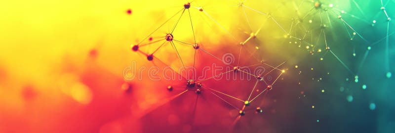 Datele privind tehnologia informației sunt forme geometrice puternic colorate pe fond abstract royalty free illustration