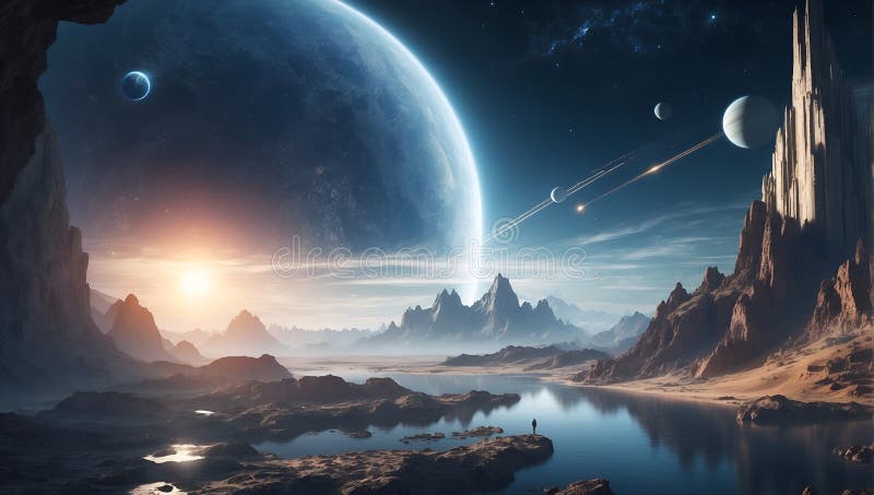 Datengrenze : Quantumquotienten dataeclipse odyssey. ai generieren lizenzfreie abbildung
