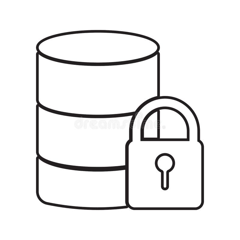 Datenschutzikone Element der Internetsicherheit für bewegliches Konzept und Netz Appsikone Dünne Linie Ikone für Websitedesign un vektor abbildung