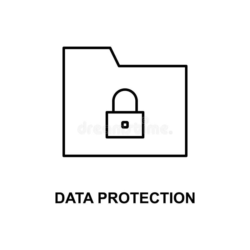 Datenschutzikone Element der Technologieikone mit Namen für bewegliche Konzept und Netz apps Dünne Linie Datenschutzikone kann b. Datenschutzikone Element der Technologieikone mit Namen für bewegliche Konzept und Netz apps Dünne Linie Datenschutzikone kann für Netz und Mobile benutzt werden Erstklassige Ikone auf weißem Hintergrund