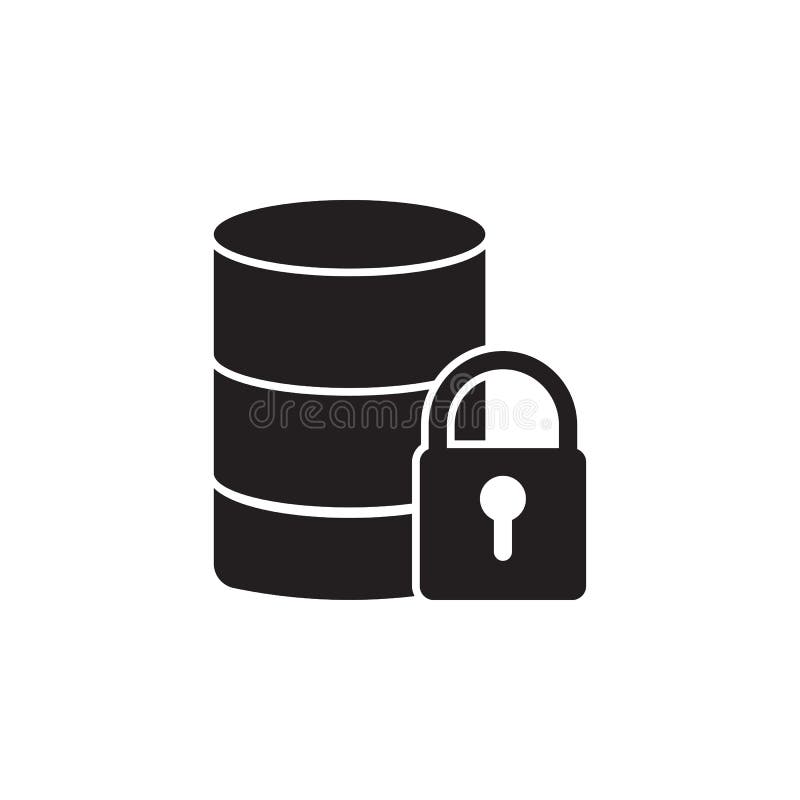 Datenschutzikone Elemente der Internetsicherheitsikone Erstklassiges Qualitätsgrafikdesign Zeichen und Symbolsammlungsikone für w stock abbildung