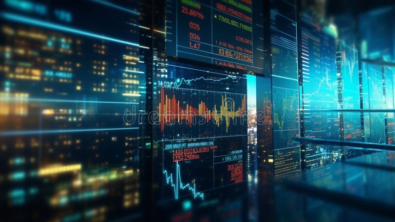Datenumwandlung, die die Börsenlandschaft für morgen neu definiert stock abbildung