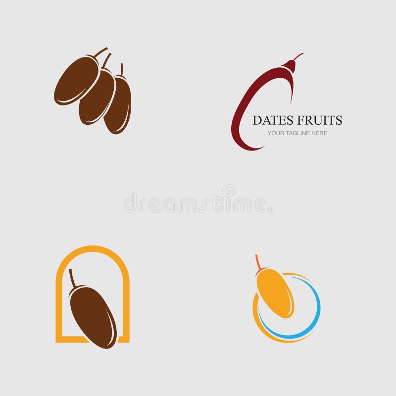 Dates Fruits for Creating Brand Products Design Vector Illustration Stock Vector Illustration